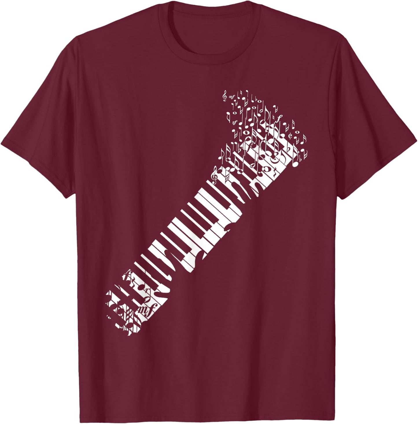 Keyboard piano design Women Kids T-Shirt - T-Shirt | Maroon