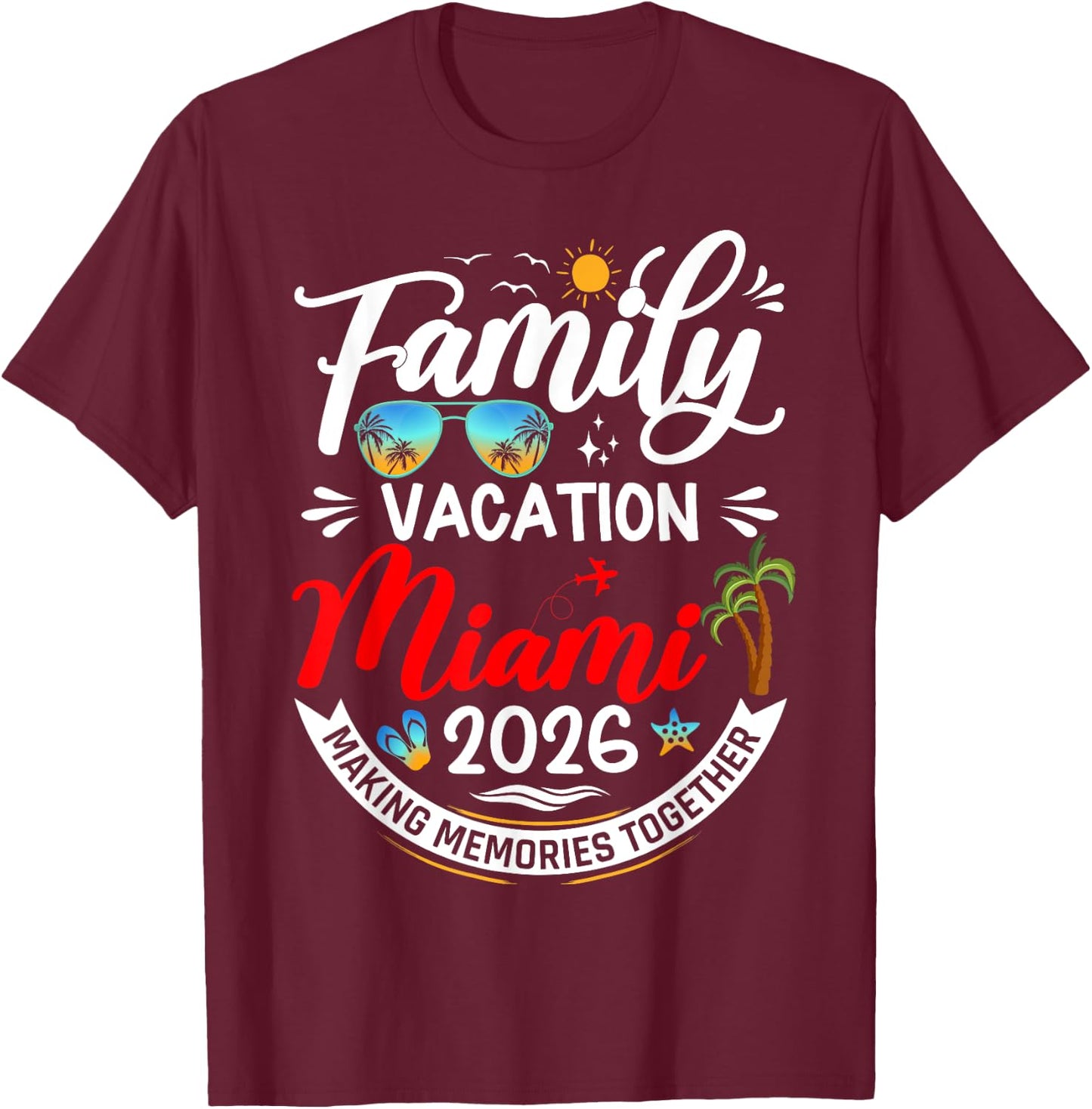 Vacation 2026 T-Shirt - T-Shirt | Maroon