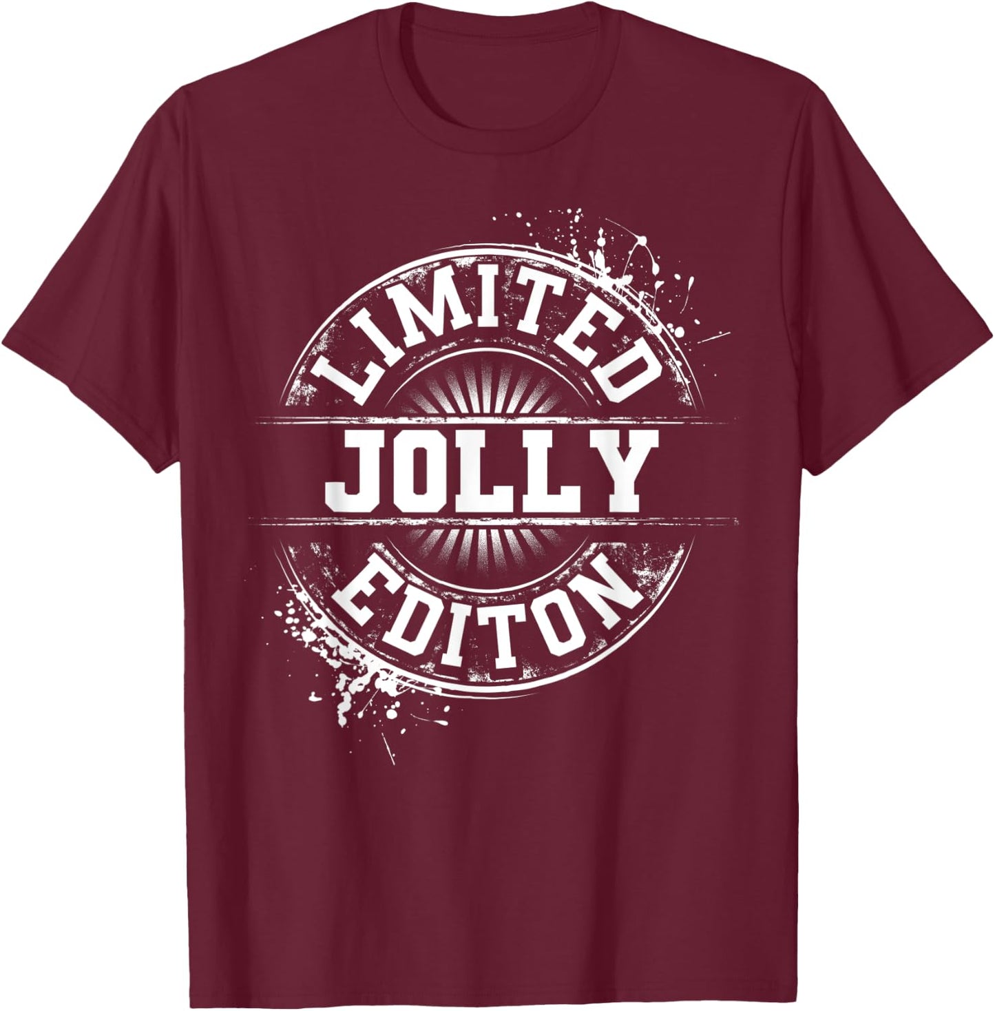 JOLLY Funny Surname Family Tree Birthday Reunion Gift T-Shirt - T-Shirt | Maroon