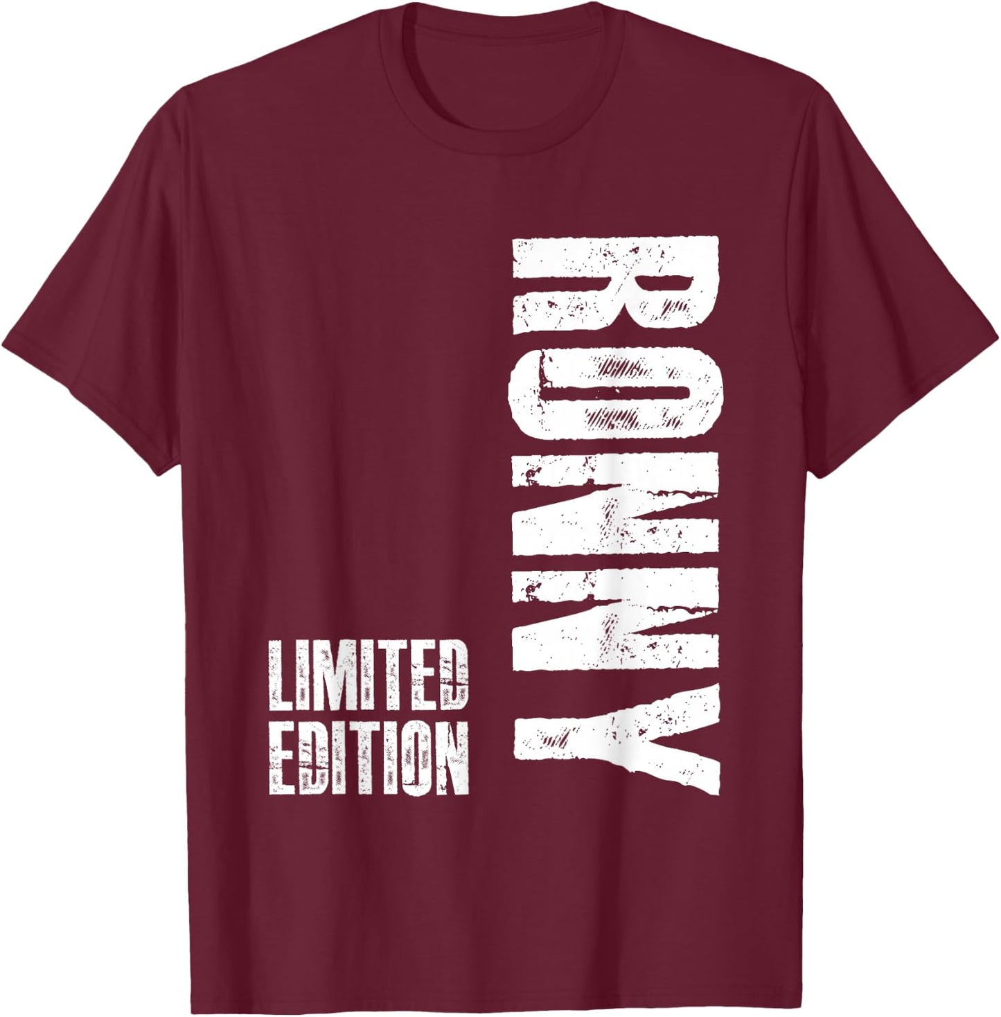 First Name Limited Edition Birthday Gift Ronny , black, S T-Shirt - T-Shirt | Maroon