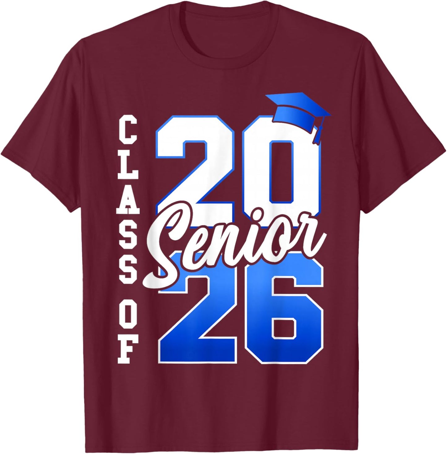 Class of 2026 Senior 2026 Graduation Student Kids Graduate T-Shirt - T-Shirt | Maroon