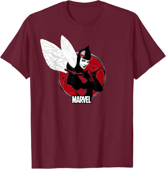 Marvel The Wasp Winged Classic Retro Graphic T-Shirt - T-Shirt | Maroon