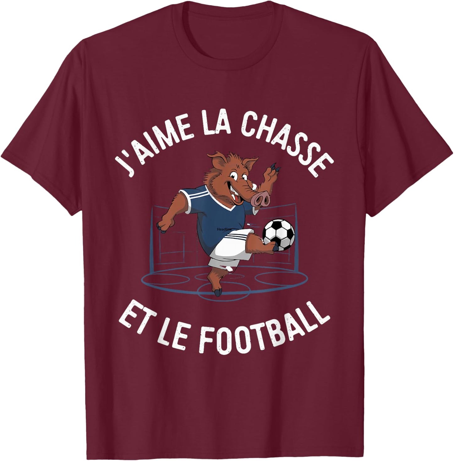 Boar Football Player, Humor, Hunting & Football , Black, S T-Shirt - T-Shirt | Maroon