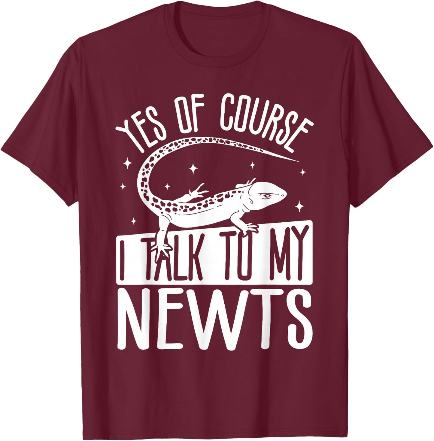 Newt Stuffed Animal Lizard Lover Reptile Keeper Newt T-Shirt - T-Shirt | Maroon