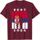 Tata und Baby Serbien Flagge Papa Serbischer Vater T-Shirt - T-Shirt | Maroon