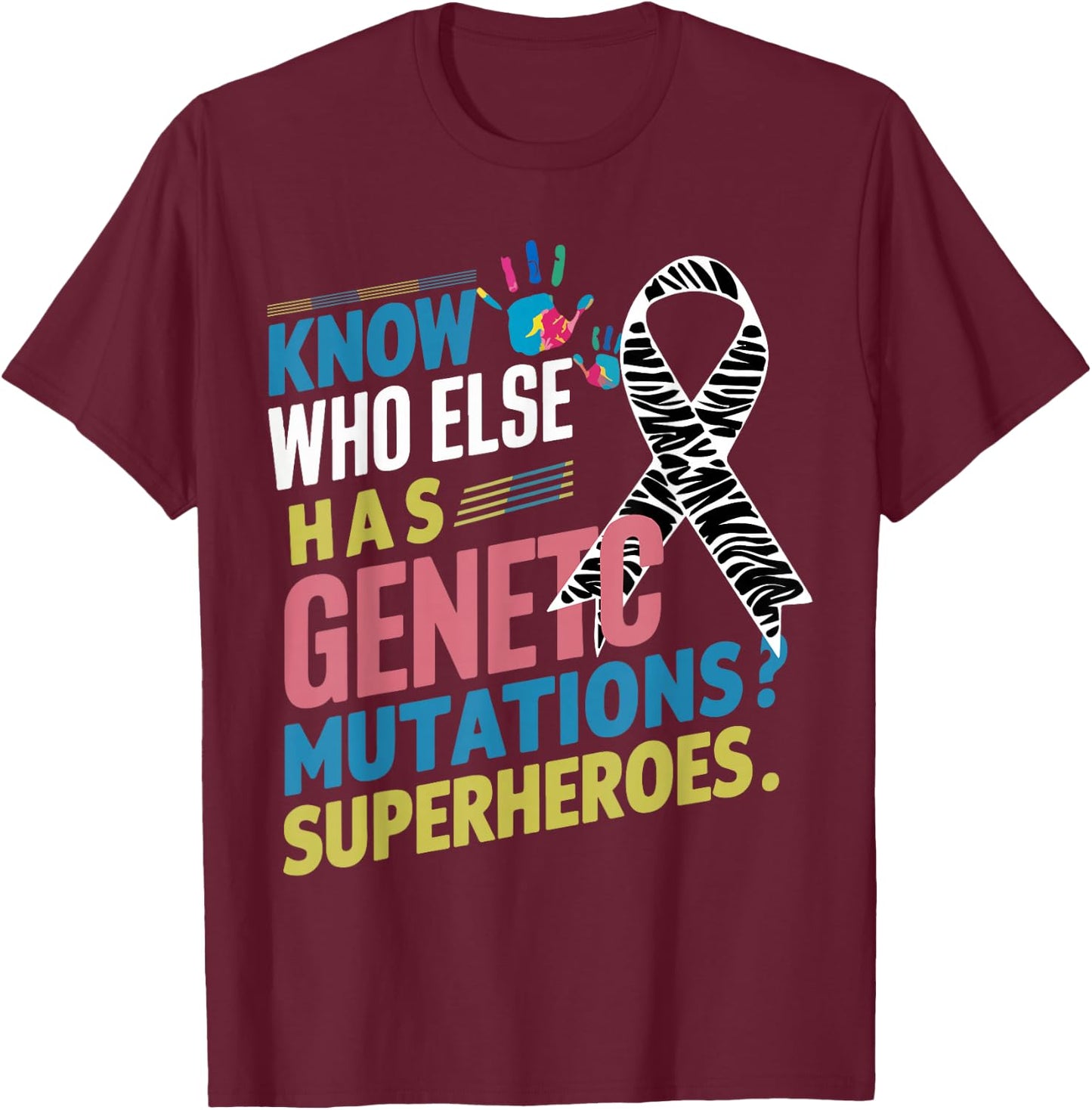 Women Rare Disease Awareness Day 2025 Rare Genes Superheroes T-Shirt - T-Shirt | Maroon