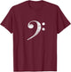 Bass Key Bassist Gift , Black, S T-Shirt - T-Shirt | Maroon