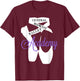 Central Midwest Ballet Academy Pointe Shoes Dance T-Shirt - T-Shirt | Maroon
