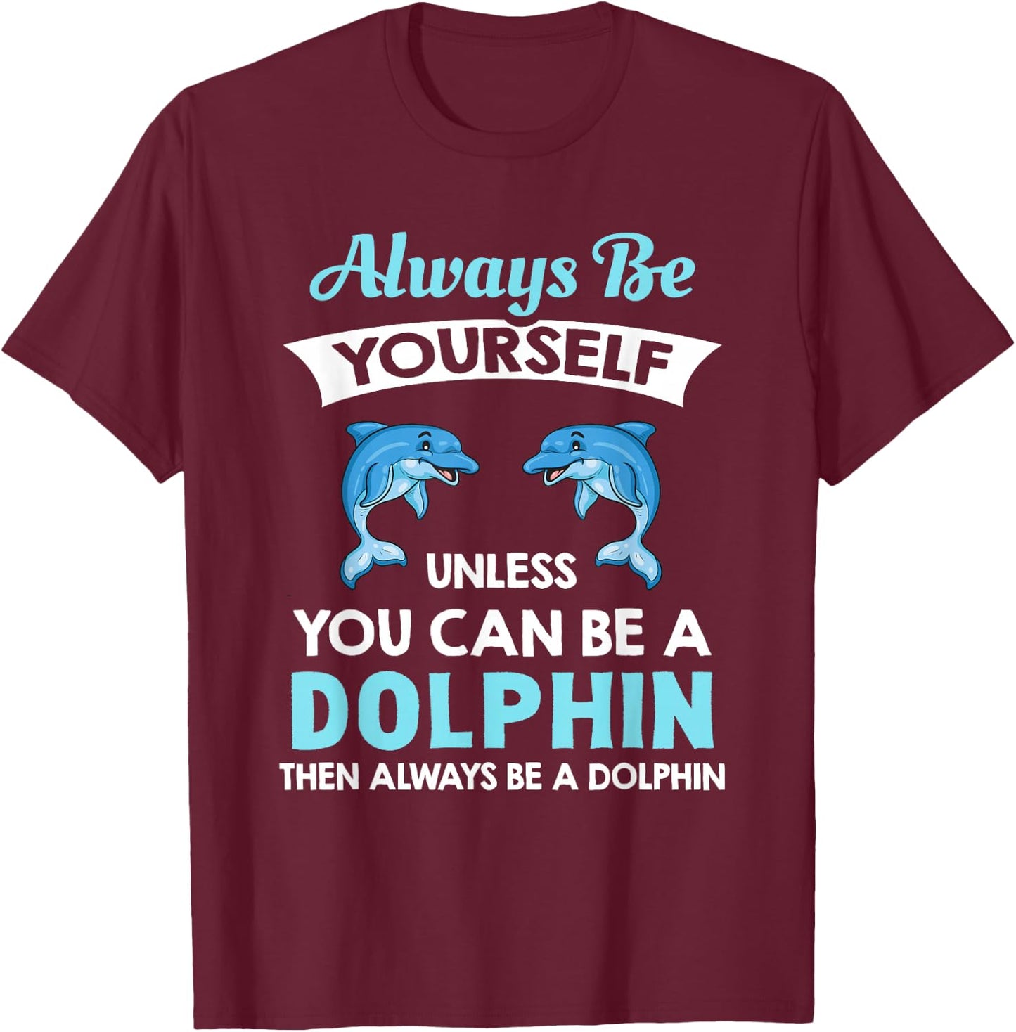 Dolphin Shirt for Children Boys T-Shirt - T-Shirt | Maroon