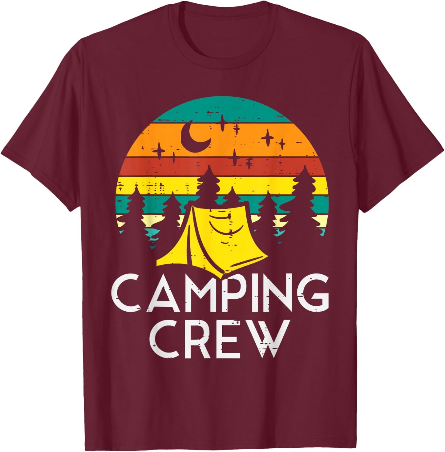 Camping Crew Cute Camper Boys Girls Kids Youth Toddler T-Shirt - T-Shirt | Maroon