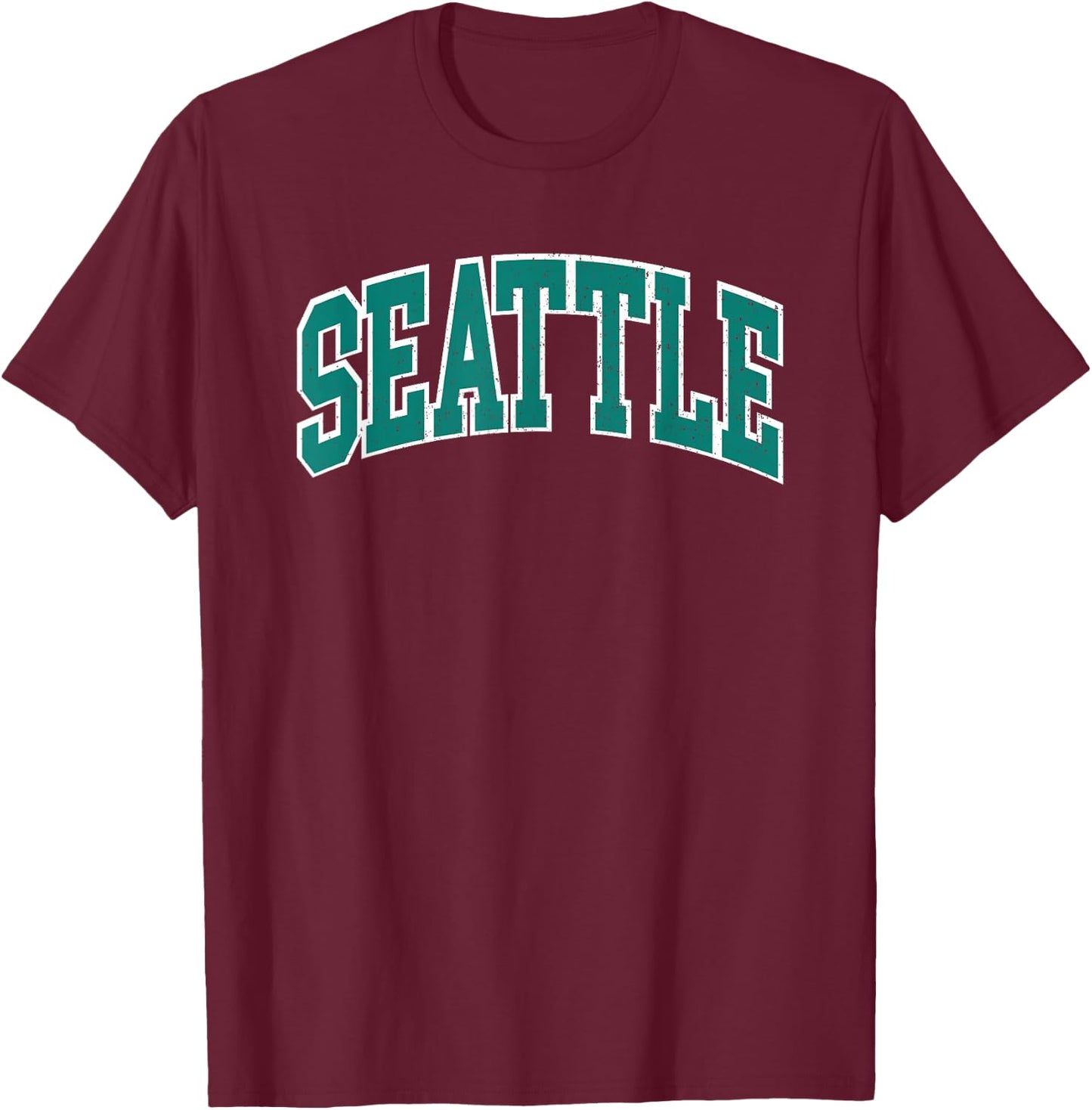 Old School Vintage Seattle University , Black, S T-Shirt - T-Shirt | Maroon