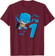 Batman 1st Birthday Cute I'm 1 T-Shirt - T-Shirt | Maroon