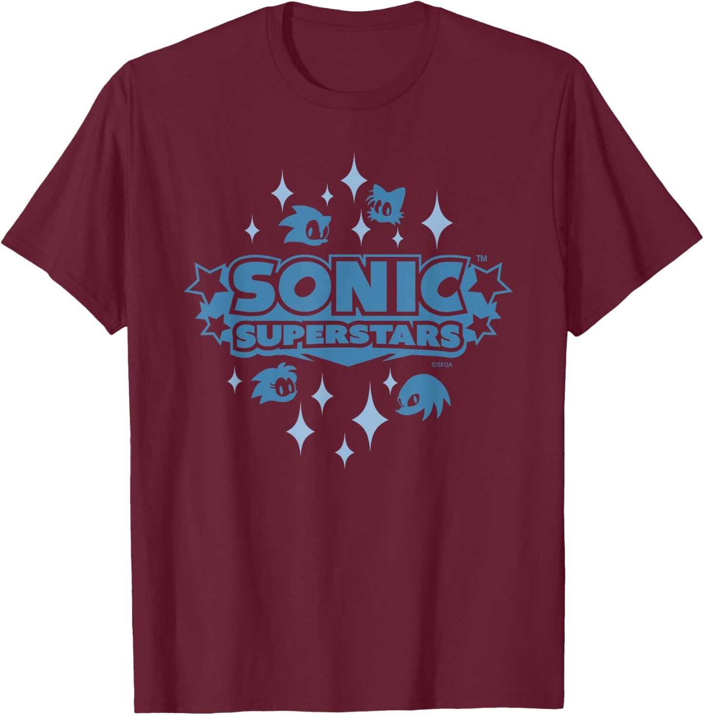 Sonic the Hedgehog, Sonic Superstars - Iconic (Blue) T-Shirt - T-Shirt | Maroon