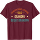 Generations Strong Dad Grandpa Great Grandpa, Funny Family T-Shirt - T-Shirt | Maroon