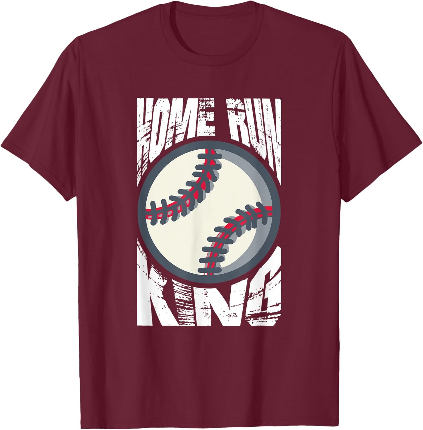 Baseball Home Run King Sports T-Shirt - T-Shirt | Maroon