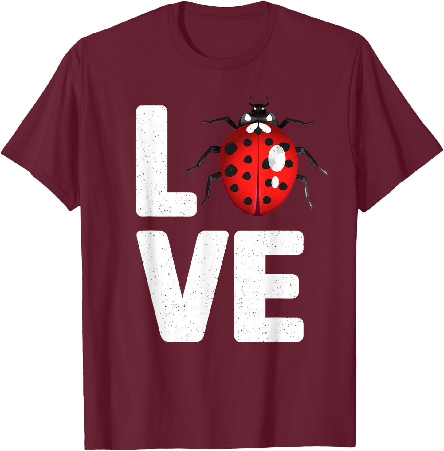 Cute Ladybug Art Women Kids Insect Bug Ladybug Lover T-Shirt - T-Shirt | Maroon