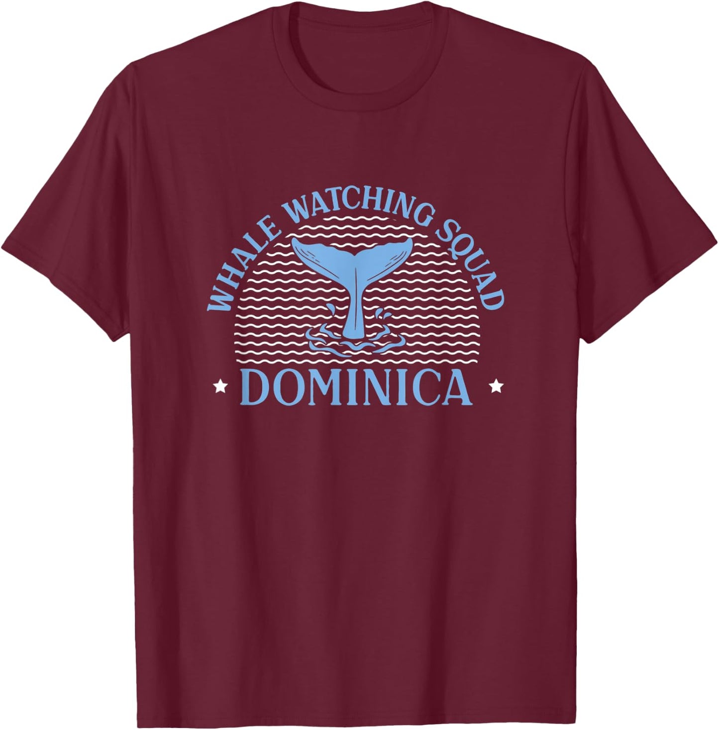 Whale Watching Squad Dominica Proud Marine Mammal T-Shirt - T-Shirt | Maroon