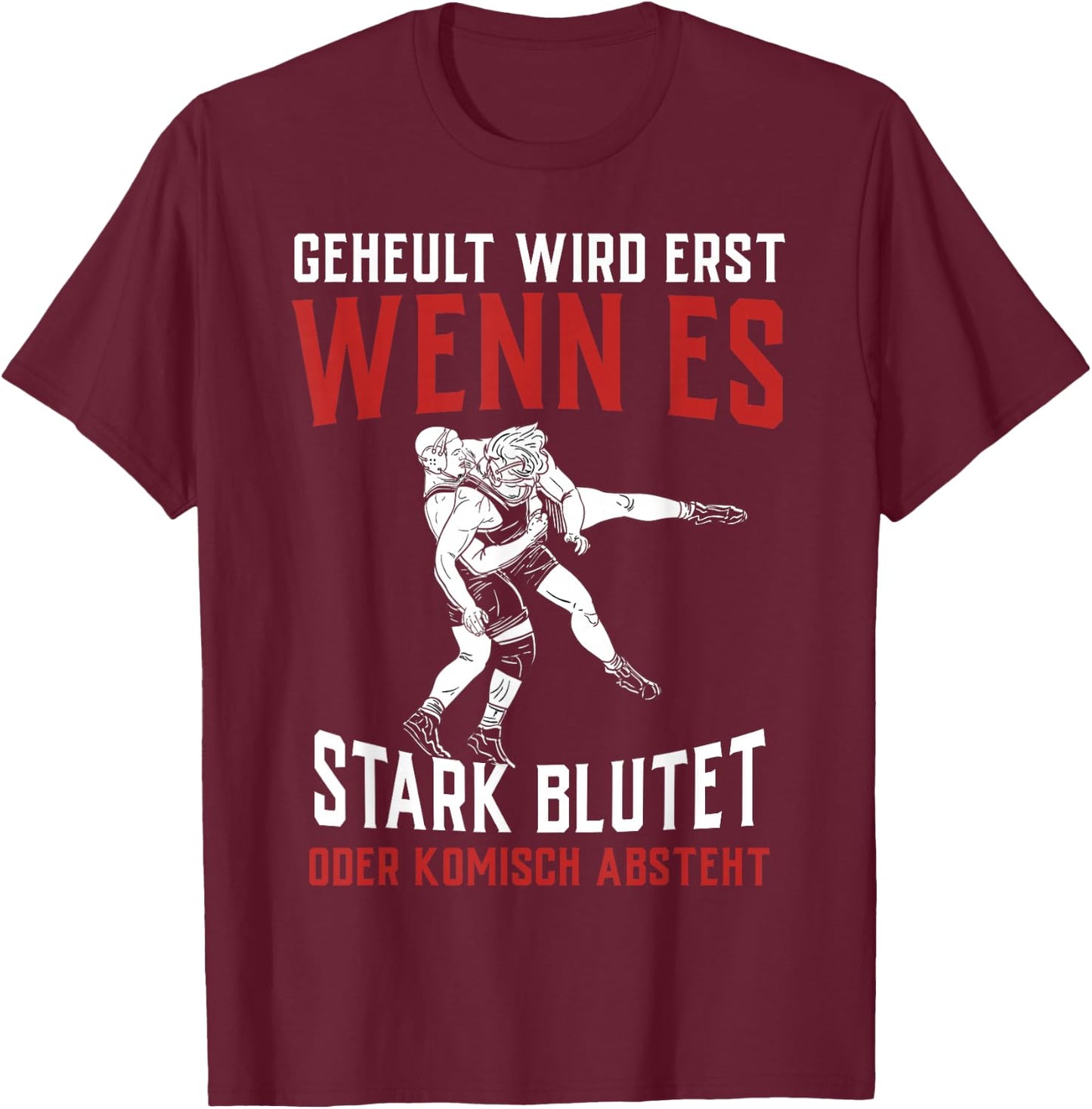Wrestling Gift Men's Children's Wrestler Wrestler Ringer , black T-Shirt - T-Shirt | Maroon
