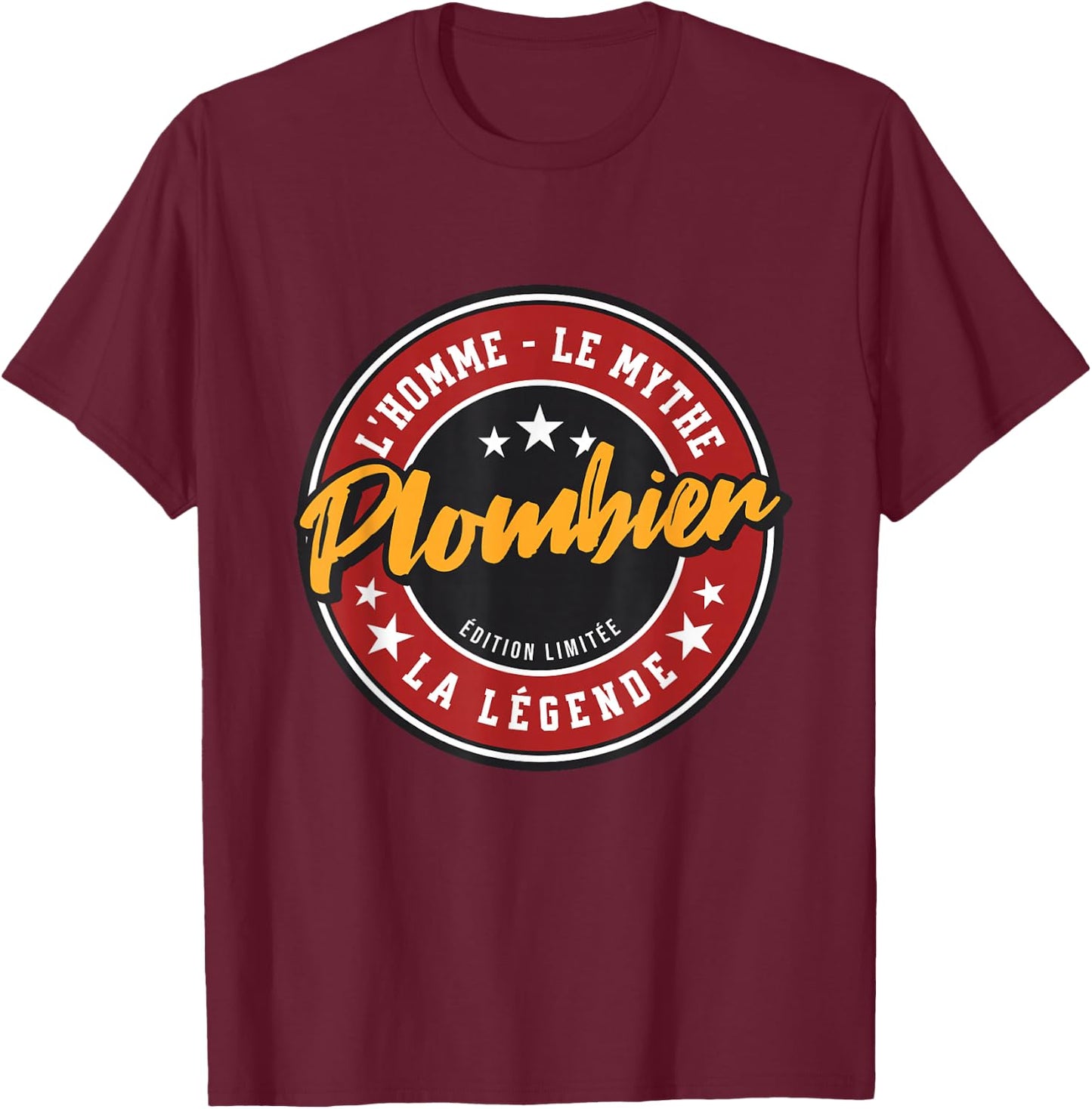 Plumber Humor Gift Plumbing Heating Man , Black, S T-Shirt - T-Shirt | Maroon