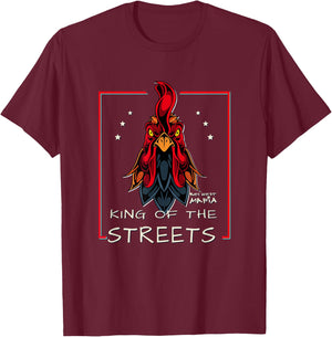 Key West, Florida - King of the Streets Rooster T-Shirt - T-Shirt | Maroon