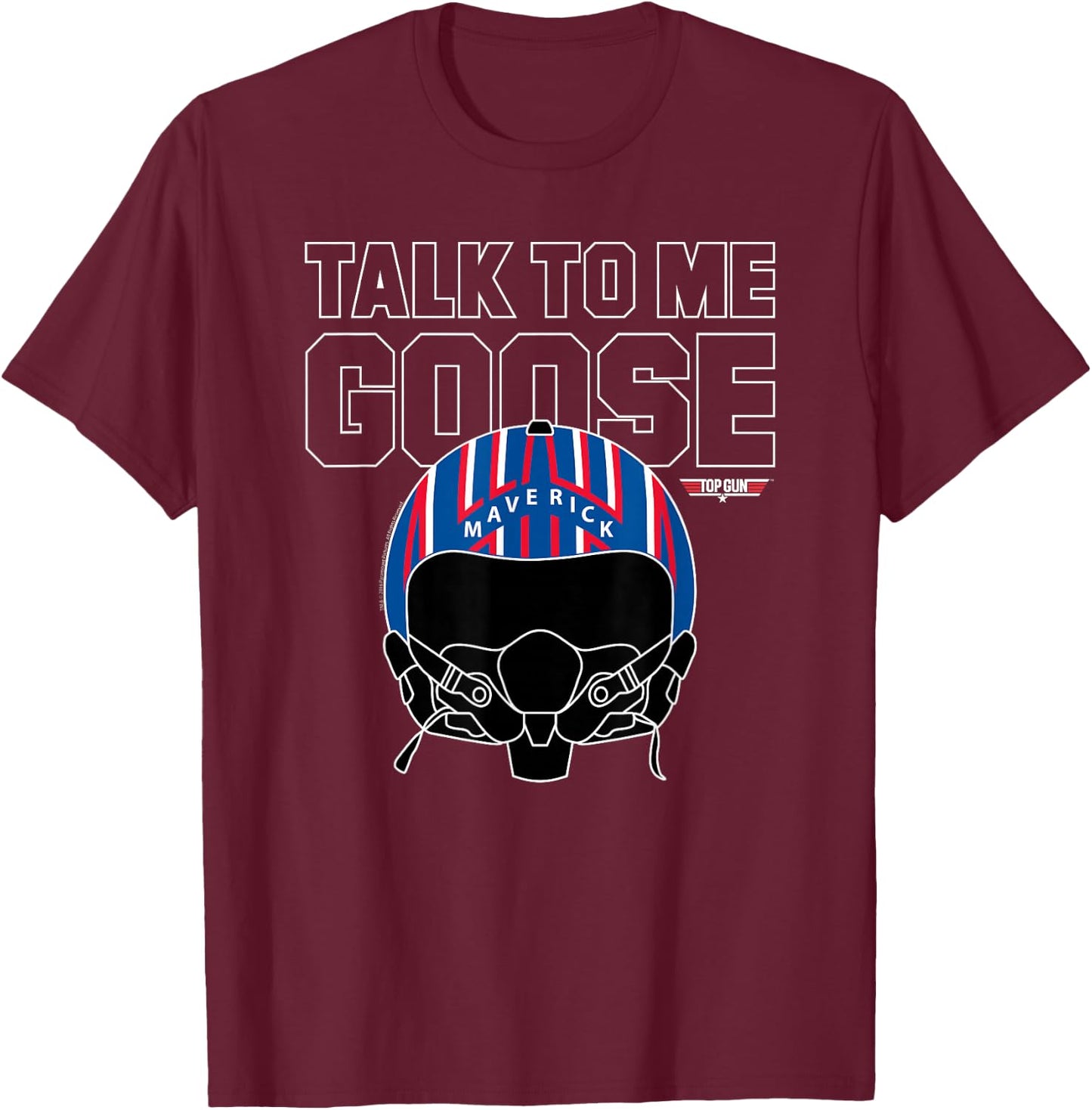 Top Gun Talk To Me Goose Maverick Helmet,Sleeveless T-Shirt - T-Shirt | Maroon