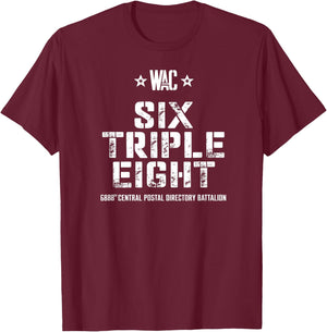 6888th Central Postal Directory Battalion 6 Triple 8th T-Shirt - T-Shirt | Maroon