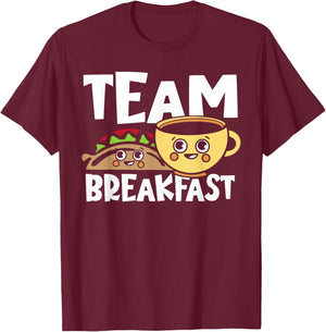 Breakfast Tacos Team Breakfast T-Shirt - T-Shirt | Maroon