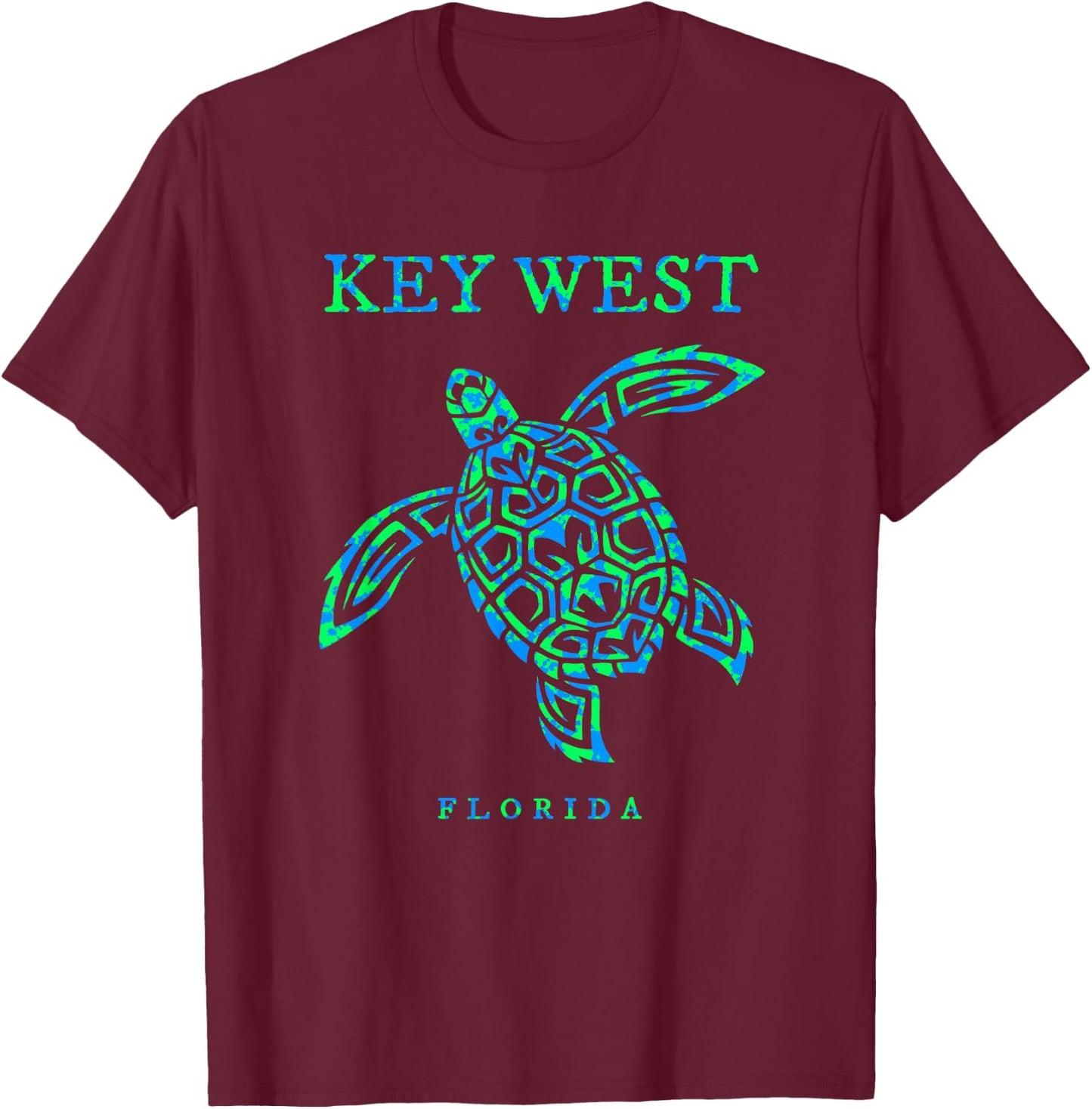 Key West Florida Sea Turtle Boys Girls Toddler T-Shirt - T-Shirt | Maroon