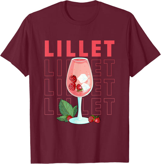 Wildberry Lillet Fruits Cocktail Summer Alcohol , black T-Shirt - T-Shirt | Maroon