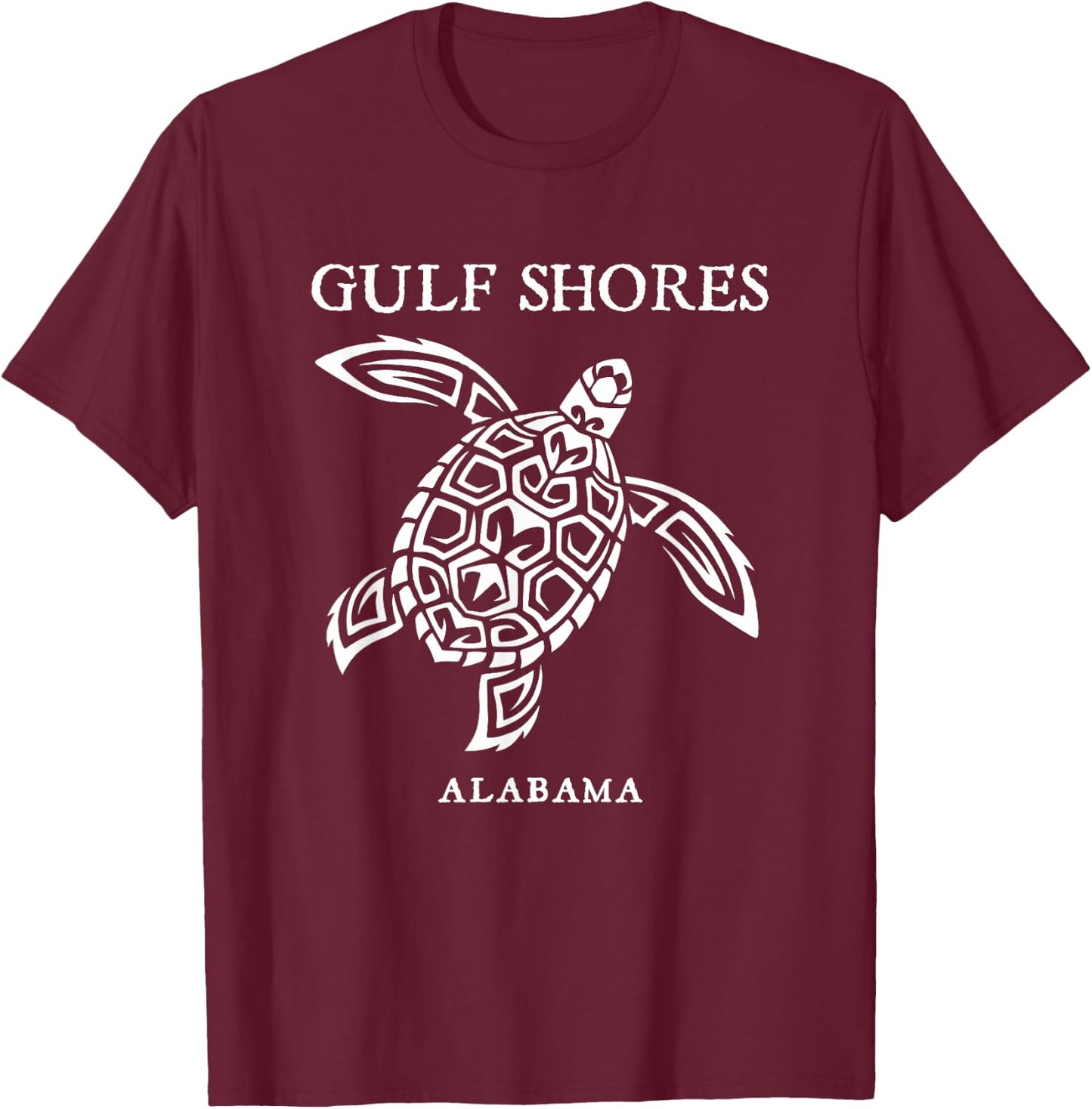 Gulf Shores Alabama Retro Sea Turtle Boys Girls Toddler T-Shirt - T-Shirt | Maroon