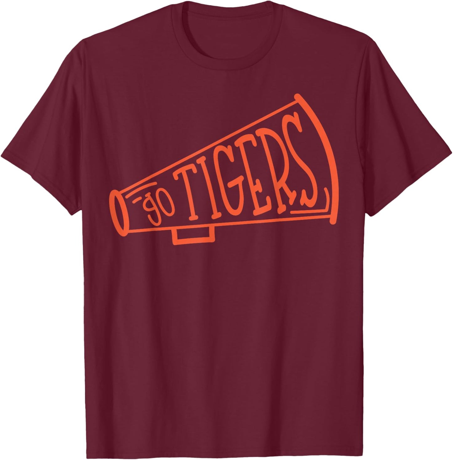 Go Cheer Tigers Football T-Shirt - T-Shirt | Maroon
