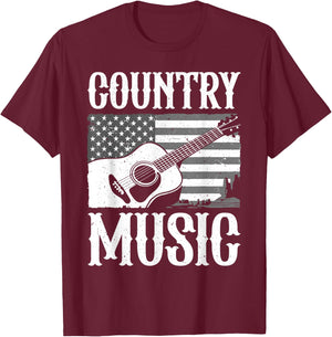 Cool Country Music Art Women Classic Country Music T-Shirt - T-Shirt | Maroon