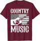 Cool Country Music Art Women Classic Country Music T-Shirt - T-Shirt | Maroon