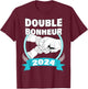 Announcement Pregnancy Baby Daddy Of Twins Double Happiness 2024 , Black, S T-Shirt - T-Shirt | Maroon