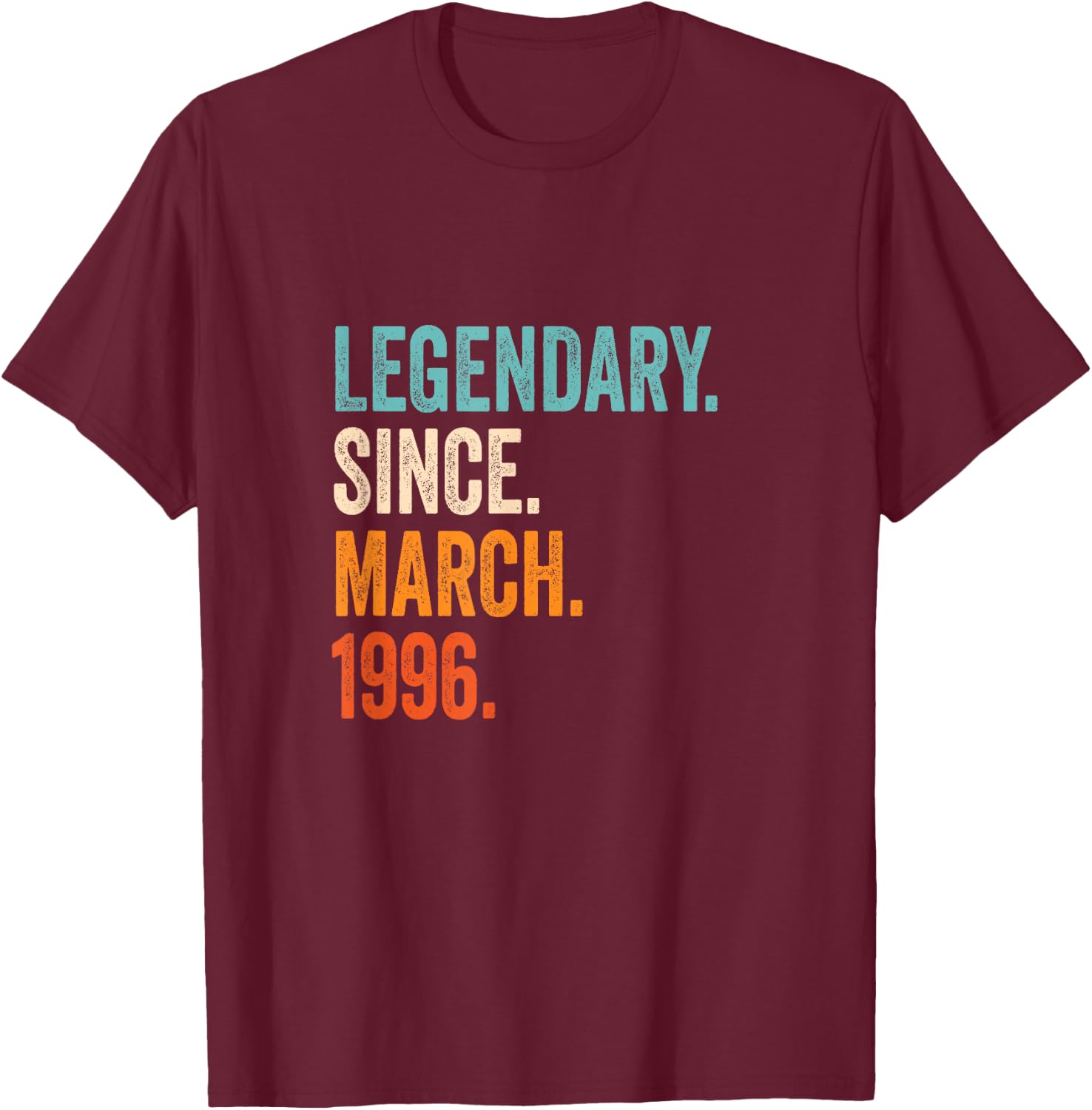 Legendary Since March 1996 T-Shirt - T-Shirt | Maroon