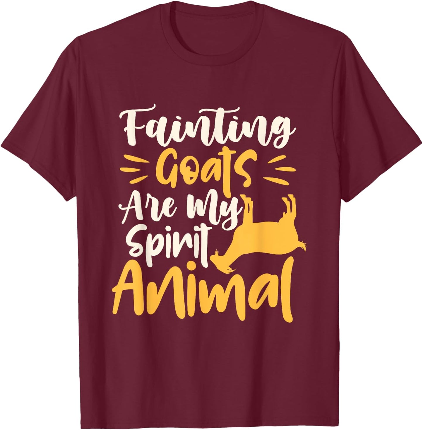 Fainting Goats Are My Spirit Animal - Goat Lover Farming T-Shirt - T-Shirt | Maroon