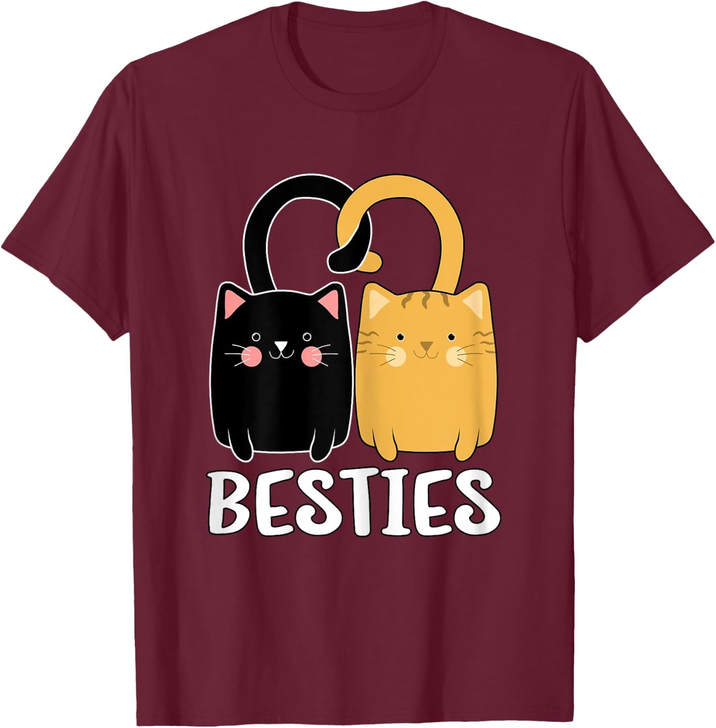 Best Friends Beste Freundin für 2 Mädchen Katzen Partnerlook T-Shirt - T-Shirt | Maroon