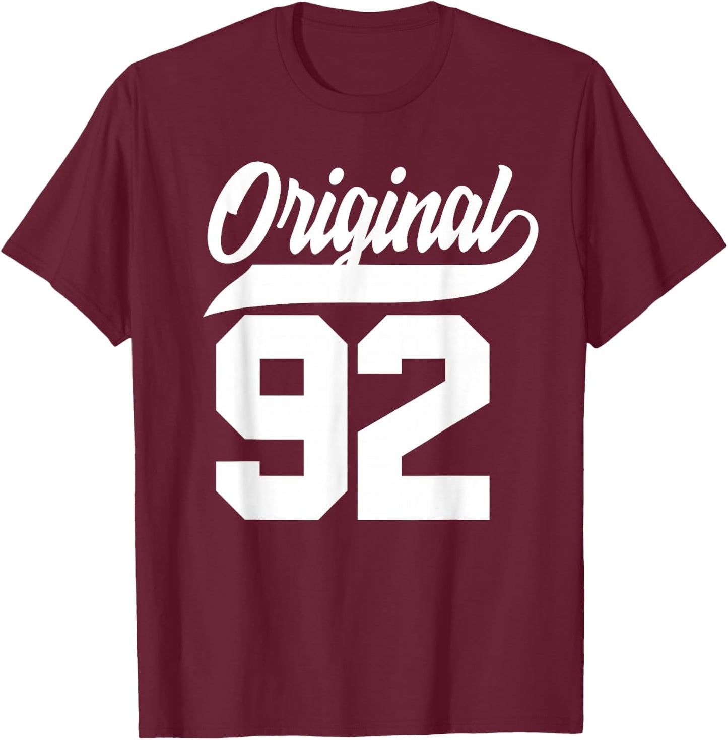 33rd Birthday Gift Man Woman Original Vintage 1992 T-Shirt - T-Shirt | Maroon