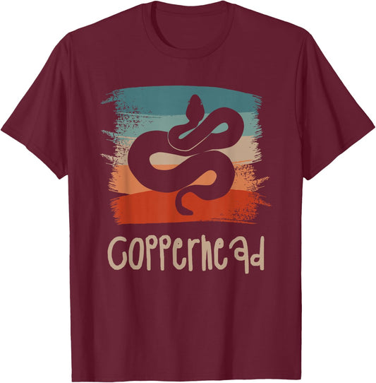 Retro Vintage Copperhead Copperheads T-Shirt - T-Shirt | Maroon