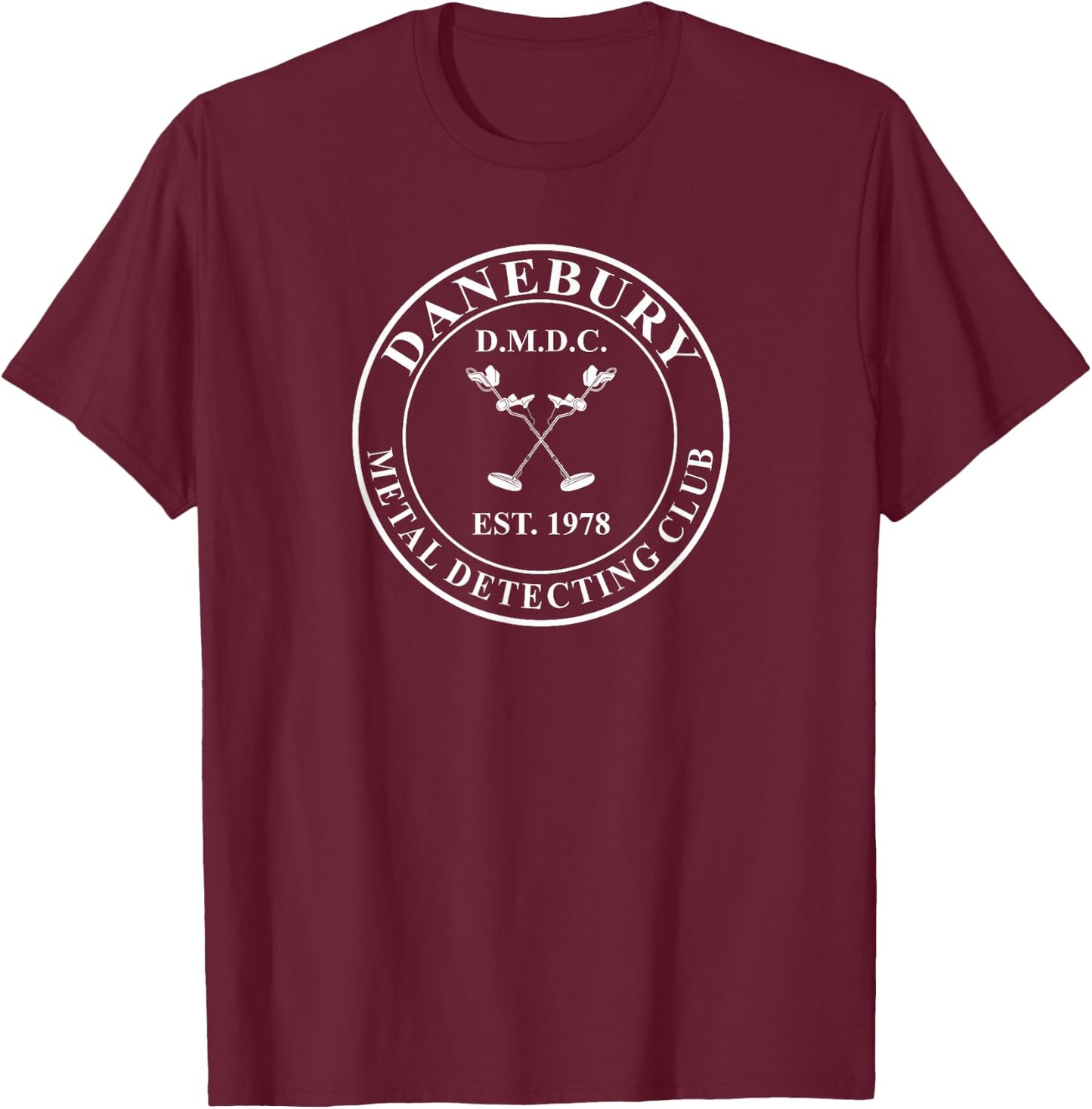 Danebury Metal Detecting Club DMDC T-Shirt - T-Shirt | Maroon