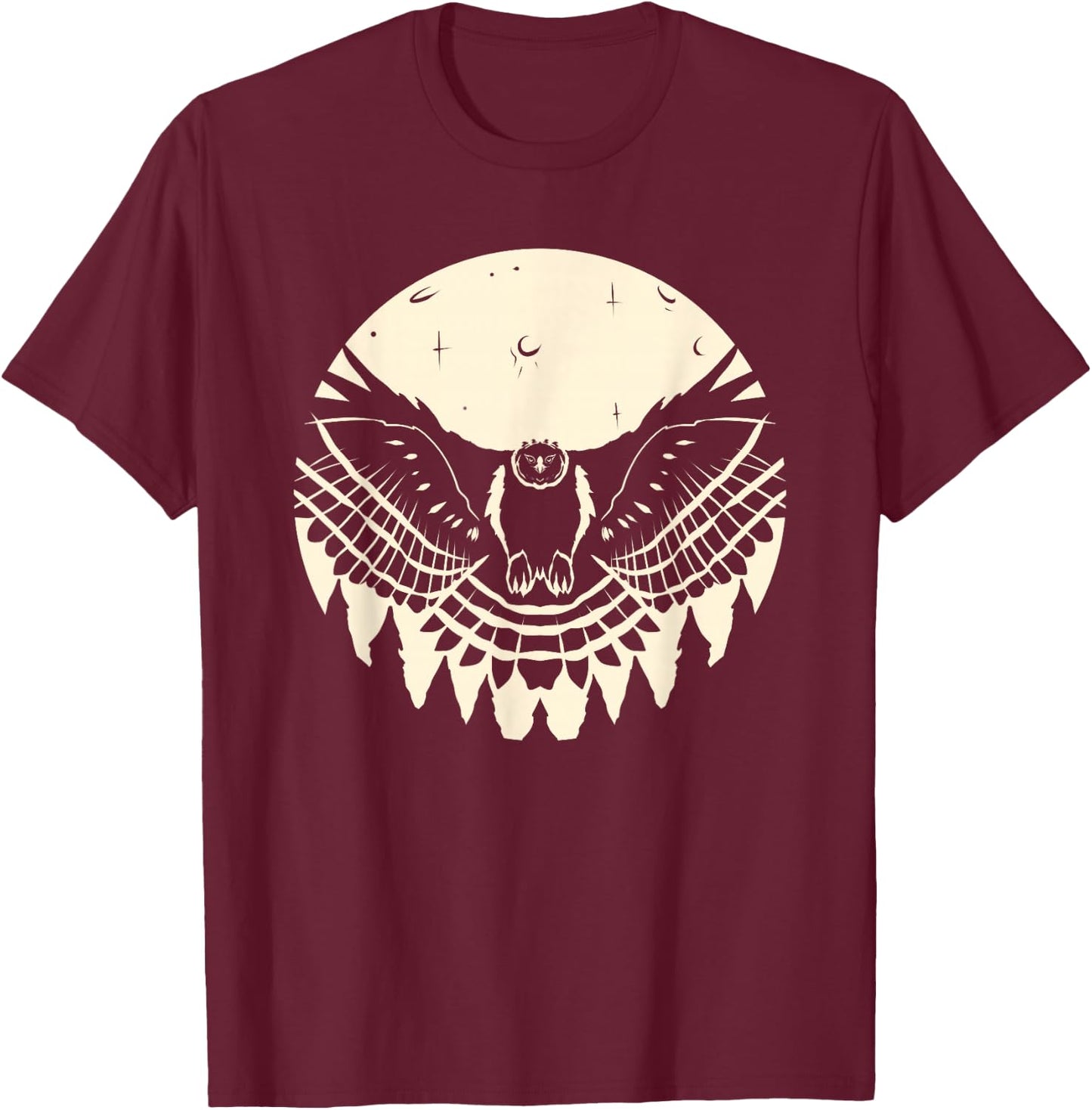 Harpyie Vor Dem Mond Greifvogel Adler Vogel Harpy Eagle T-Shirt - T-Shirt | Maroon