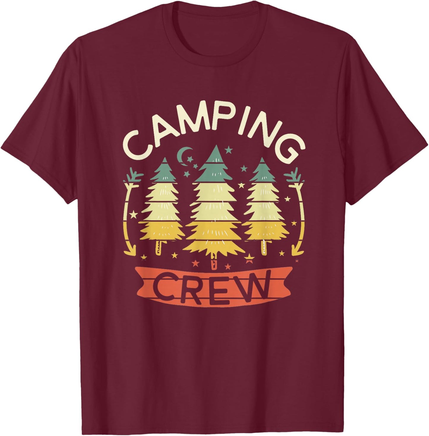 Camping Crew Shirt Kids Family Camping Shirts Matching Group T-Shirt - T-Shirt | Maroon