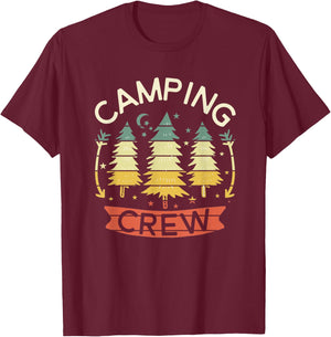 Camping Crew Shirt Kids Family Camping Shirts Matching Group T-Shirt - T-Shirt | Maroon