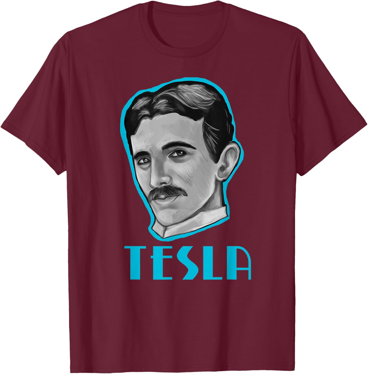 Nikola Tesla T-Shirt - T-Shirt | Maroon
