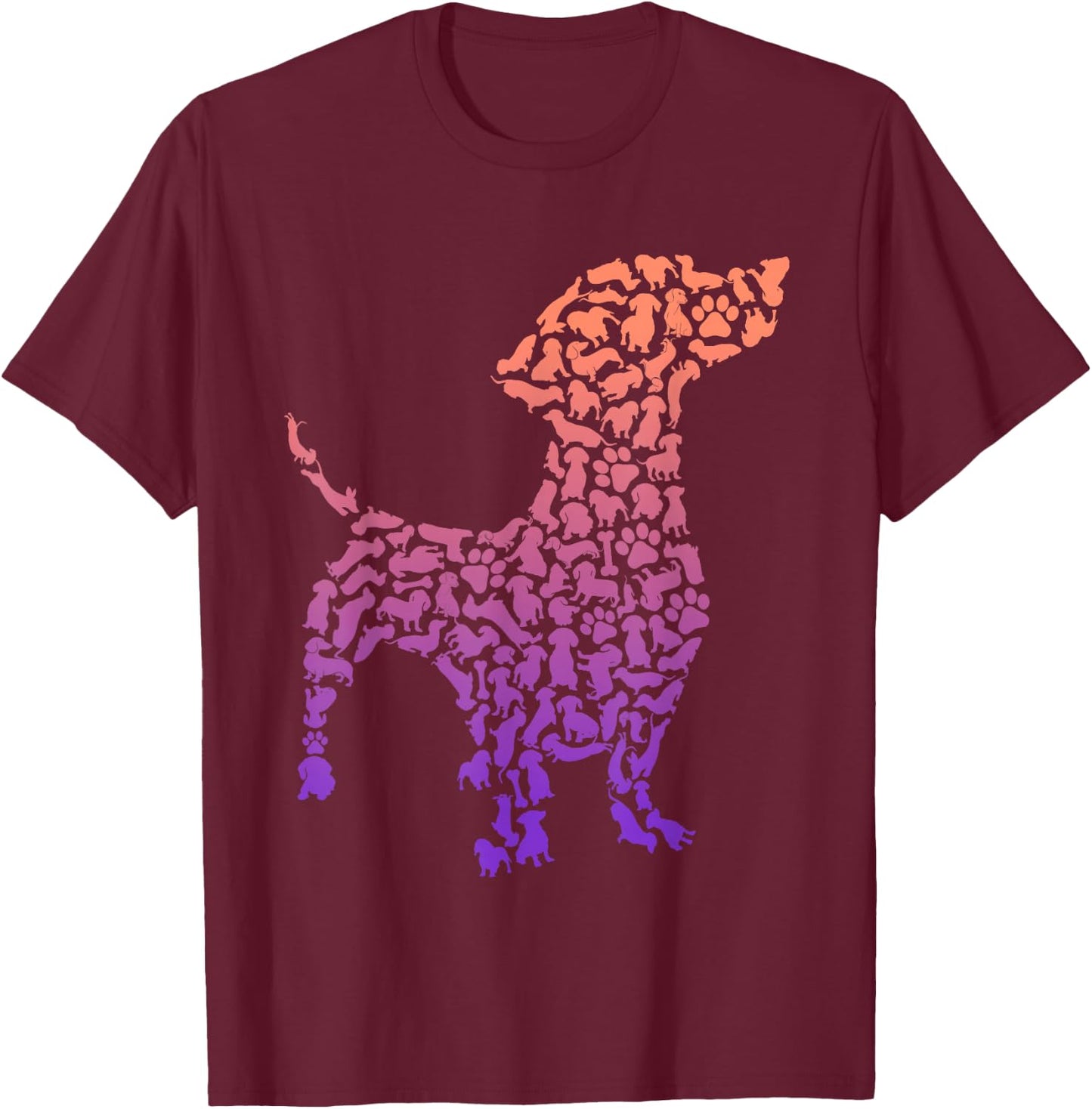 Dackel Mama Dachshund Liebhaber Kinder Frauen Teckel Mädchen T-Shirt - T-Shirt | Maroon