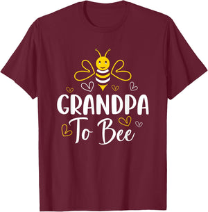 Grandpa to Bee Pregnancy Announcement Baby Shower Grandpa T-Shirt - T-Shirt | Maroon