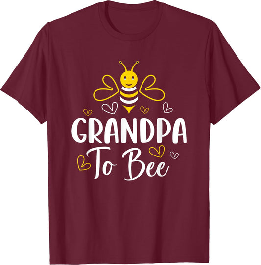 Grandpa to Bee Pregnancy Announcement Baby Shower Grandpa T-Shirt - T-Shirt | Maroon