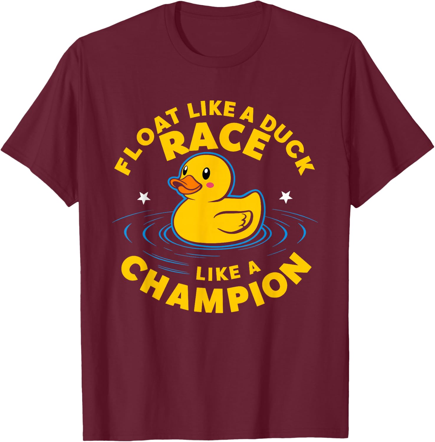 Rubber Duck Racing Team Family Competition Race T-Shirt - T-Shirt | Maroon