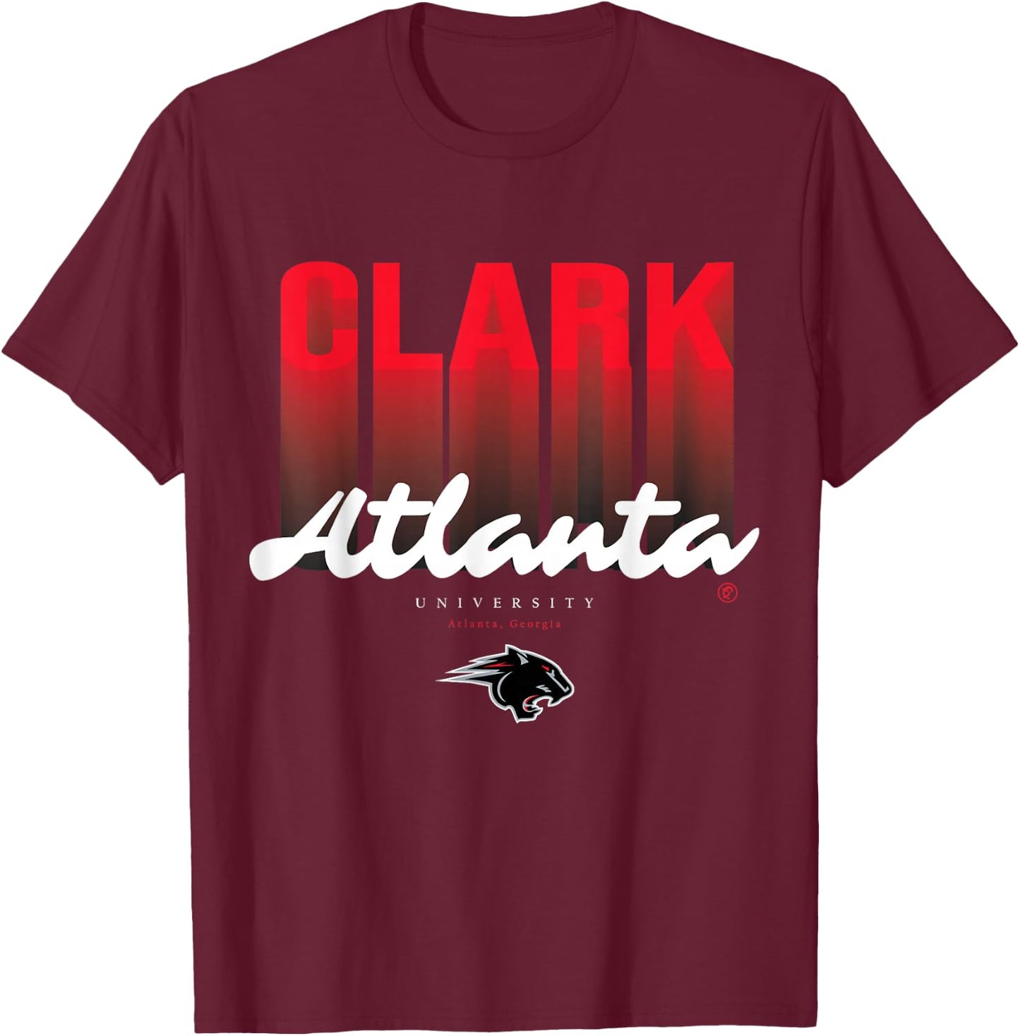 The Yard Essentials - Clark Atlanta University - CAU Fade T-Shirt - T-Shirt | Maroon