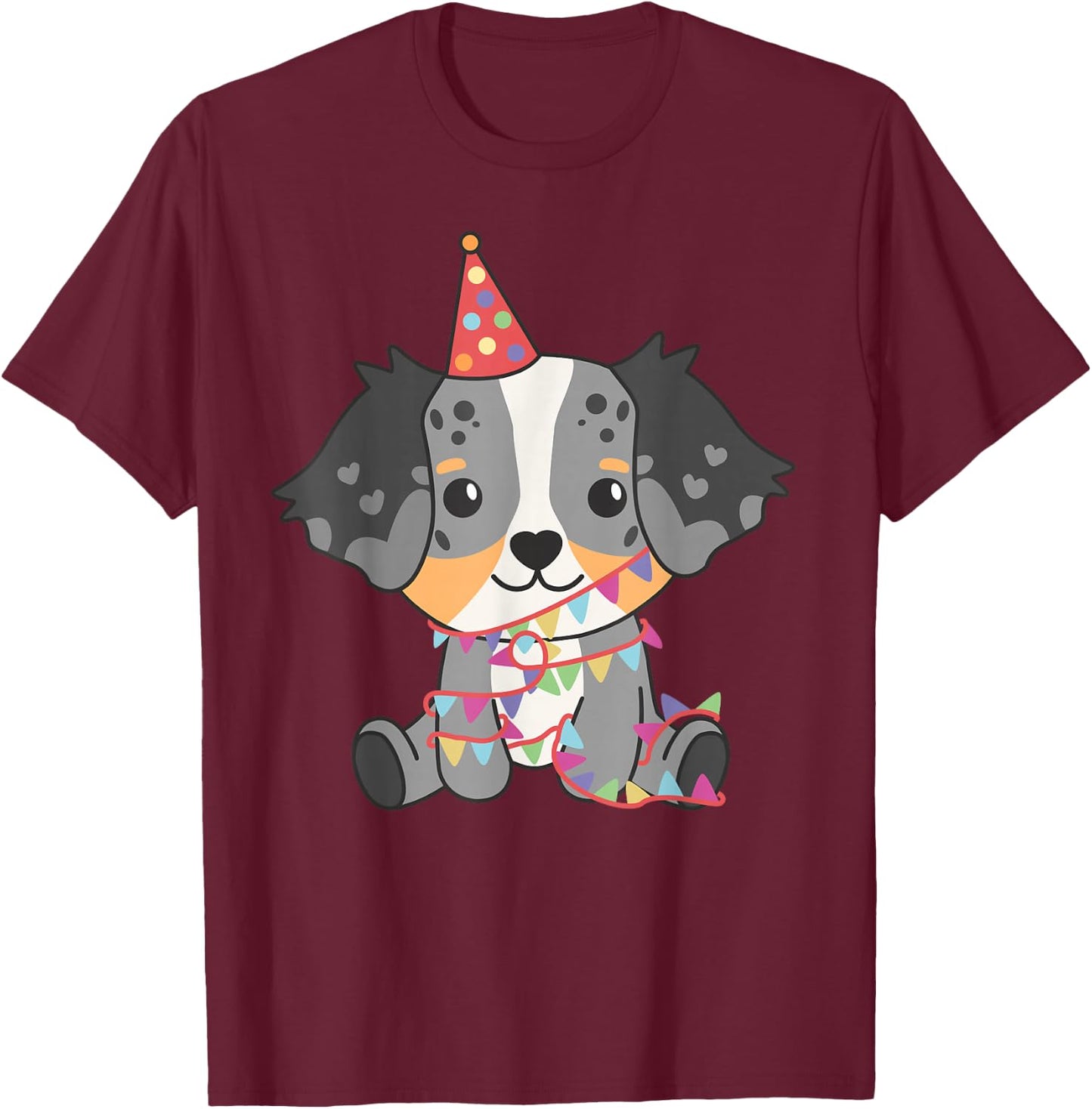 Australian Shepherd Birthday for Children T-Shirt - T-Shirt | Maroon